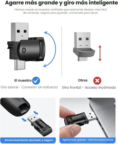 Vista 5 de Presentador Clicker Presentador Inalámbrico Remoto para PowerPoint, Clicker de PowerPoint con Control de Volumen PowerPoint Advancer de Diapositivas
