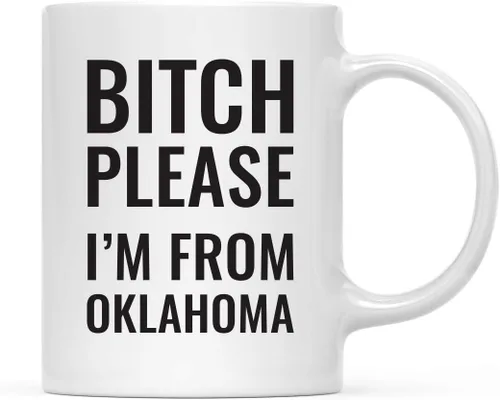 Vista 45 de Andaz Press Taza de café de 11 onzas, regalo de broma, Bitch Please I'm from Alabama, paquete de 1, incluye caja de regalo, divertidas ideas