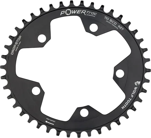 Vista 3 de Wolf Tooth Componentes Drop Stop Elíptico Plato Plano Sram de 5 Pernos