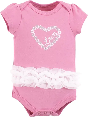 Vista 249 de Hudson Baby baby-girls Cotton Bodysuits 3-pack