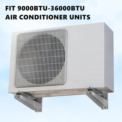 Vista 4 de Kojem Soporte de montaje en pared de 400 libras compatible con sistemas universales de bomba de calor de aire acondicionado mini split sin