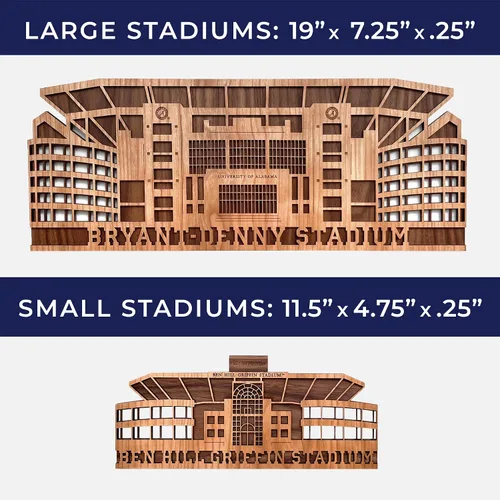 Vista 7 de The Ohio State University Buckeyes Stadium - Arte de pared, decoración de fútbol de la NCAA, regalos de recuerdos para papá, cueva del hombre, bar