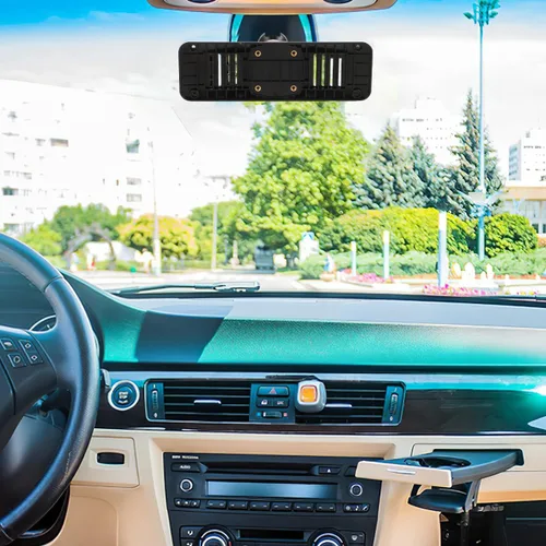 Vista 5 de ULTECHNOVO Kit de montaje de espejo retrovisor para cámara de tablero universal con panel de placa trasera y base de clip, soporte de DVR de coche