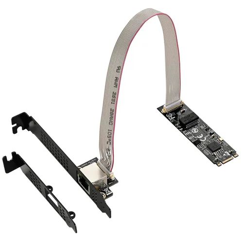 Vista 7 de IO CREST Tarjeta Ethernet de 4 Puertos Gigabit M.2 Clave M+B SI-PEX24092
