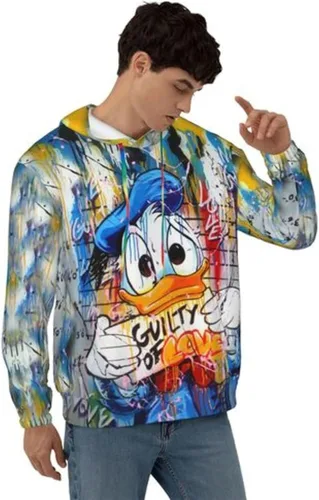 Vista 3 de Sudadera con capucha de hip hop para hombres y mujeres, con diseño de rap de grafiti y rock, divertida, vintage, estilo callejero, estilo hipster