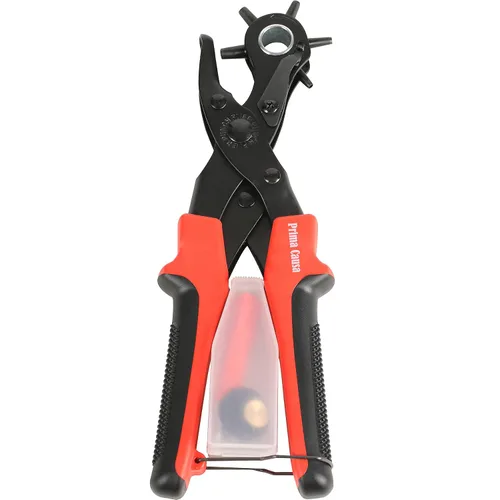 Vista 2 de Perforadora de agujero para cinturón, herramienta de punzonado de cuero resistente, perforadora ajustable para cinturones