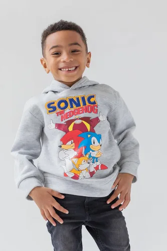 Vista 3 de SEGA Sonic the Hedgehog Tails Knuckles - Sudadera con capucha para niños pequeños y grandes