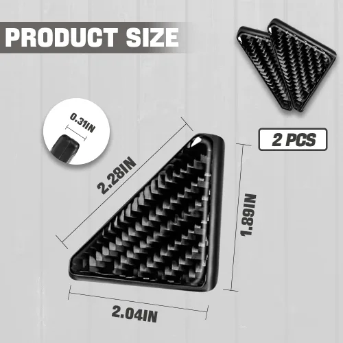 Vista 2 de 2 protectores de esquina de puerta de automóvil, protectores de borde de puerta delantera de fibra de carbono, protector de borde de puerta de Negro