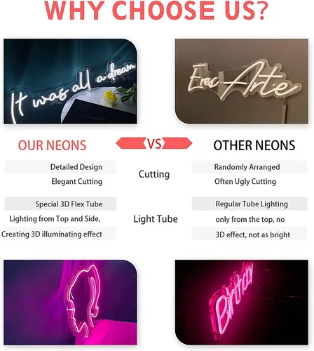 Vista 7 de SELICOR Letrero de neón personalizado para decoración de pared, dormitorio, hogar, oficina, regalos para novia, esposa, novia, novio, regalos
