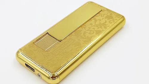 Vista 3 de Encendedor USB con resistencia NEW FOCUS - Encendedor de cigarrillos sin llama recargable - Luxor Gold