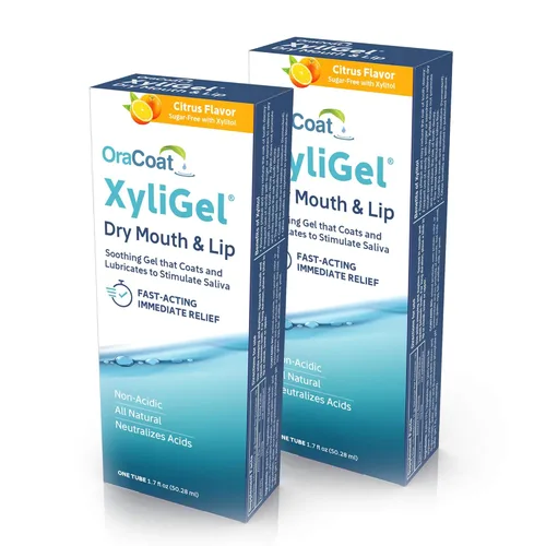 Vista 10 de OraCoat XyliGel, Gel de boca seca, gel oral cítrico calmante con xilitol, hidratante labial para labios muy secos, hidratación labial, alivio sin