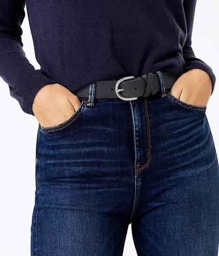 Vista 5 de Tommy Hilfiger Cinturón de banda cruzada casual con hebilla redonda para mujer, para jeans, pantalones y vestidos Negro