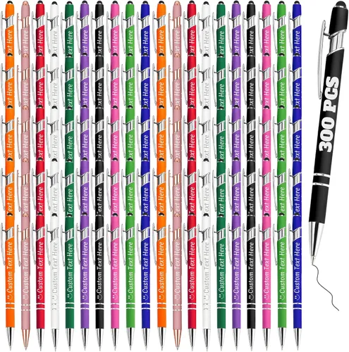 Vista 110 de Bolígrafos personalizados a granel 10 con nombre, grabados con punta de lápiz, bolígrafos de bola personalizados de escritura suave, regalos