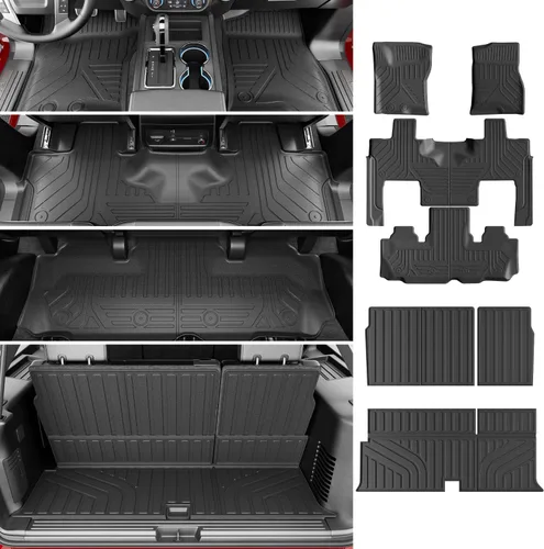 Vista 11 de powoq - Alfombrilla de suelo de 6 asientos compatible con Jeep Grand
