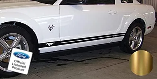 Vista 3 de Adhesivos de rayas laterales para puerta de panel basculante para Ford Mustang Negro (brillo) - RAA - CB