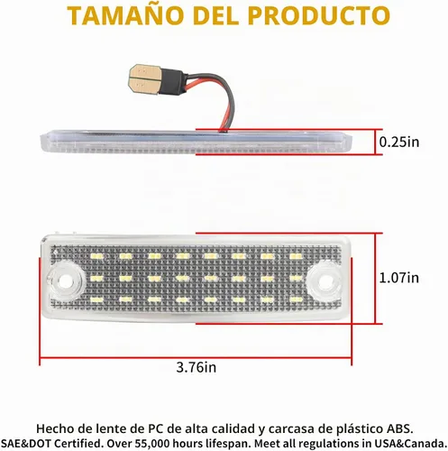 Vista 6 de Gempro Conjunto de Luz LED para Placa de Matrícula Montaje de Lámparas de Etiqueta de Parachoques Trasero para 1996-2023 4Runner 2008-2022 Sequoia