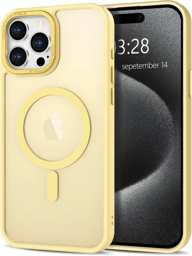 Vista 288 de Anuck - Funda magnética para iPhone 11 compatible con MagSafe, carcasa trasera mate translúcida dura, borde de TPU, delgada, resistente a impactos