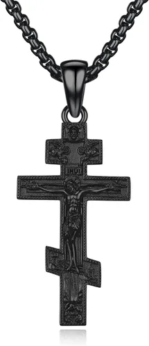 Vista 96 de 925 Sterling Silver Patron Saint Amulet Necklace for Men Women plateado