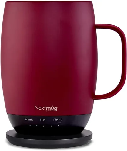 Vista 11 de Nextmug - Taza de café autocalentable con control de temperatura (negro, 14 onzas) (Negro, 14 oz.) Sin aplicación, batería de larga duración