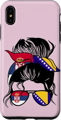 Vista 7 de Funda para iPhone 14, mitad bosnia, mitad serbia, raíces bosnias y serbias