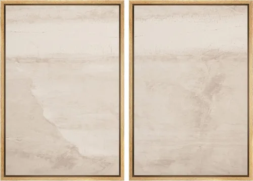 Vista 143 de MUDECOR Lienzo enmarcado para pared, bosque brumoso, reflejos, paisaje tranquilo, ilustraciones modernas, arte decorativo, bohemio, tranquilo/zen