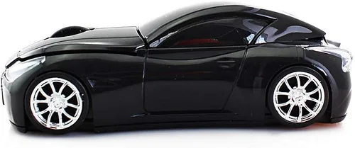 Vista 2 de Ratón inalámbrico de coche deportivo, ratón inalámbrico de computadora portátil de escritorio Ratones ópticos de 2.4 GHz para YFND (negro)