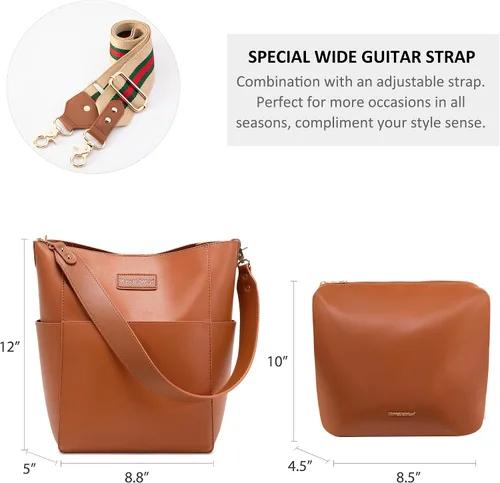 Vista 5 de Montana West Bucket Bag for Women Crossbody Purses and Handbags Hobo Shoulder Bags