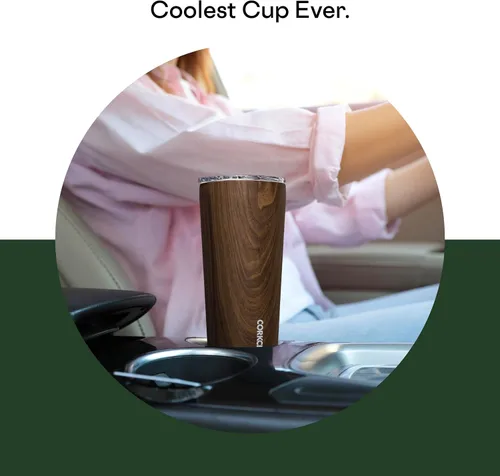 Vista 3 de Corkcicle - Taza de viaje, acero inoxidable con aislamiento Camuflaje del bosque