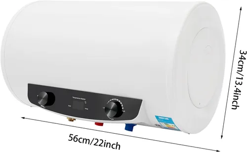 Vista 2 de Calentador de agua eléctrico, calentador de agua caliente de 9.25 galones, calentador de agua de ducha de 110 V 1500 W, calentador de agua