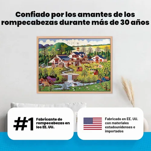 Vista 6 de Buffalo Games - Charles Wysocki Rainbow's End - Rompecabezas de 1000 piezas