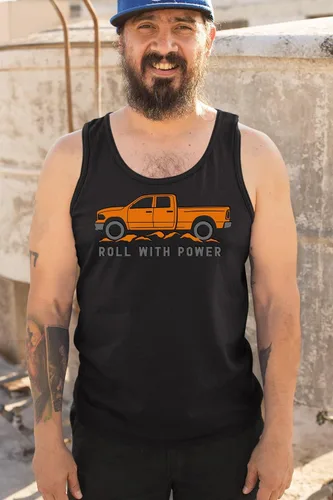 Vista 168 de Tee Hunt Camisetas gráficas y camisetas sin mangas para hombre Roll with Power Pickup Truck