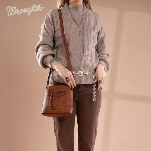 Vista 7 de Wrangler - Bolsos cruzados pequeños para mujer, bolsos y bolsos de hombro lindos con correa ajustable