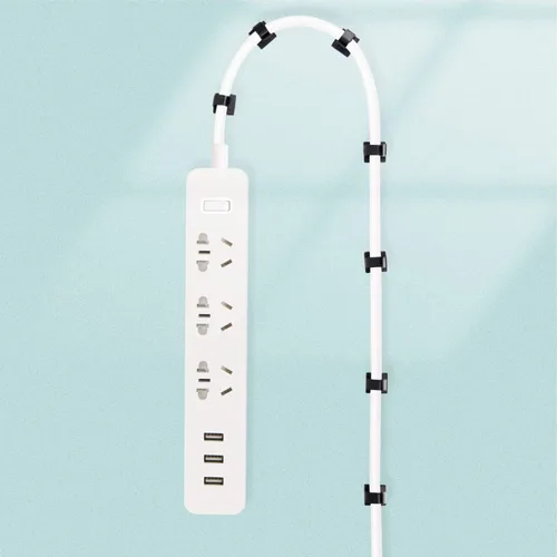Vista 9 de SOULWIT 50 unidades de clips autoadhesivos para gestión de cables, organizadores de cables con clips de alambre adhesivos para TV, PC, laptop, cable