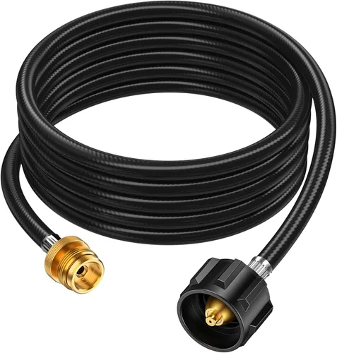 Vista 9 de Adaptador de manguera de propano de 4 pies, convertidor de 1 libra a 20 libras, extensión de manguera de tanque de propano, ajuste QCC1 a 1 libra