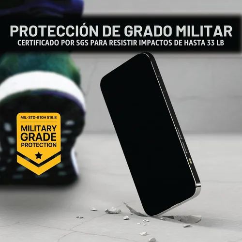 Vista 8 de DEWALT Paquete de 2 protectores de pantalla de privacidad resistentes para iPhone 13 Pro Max/14 Plus, protección de sensor, compatible con isla