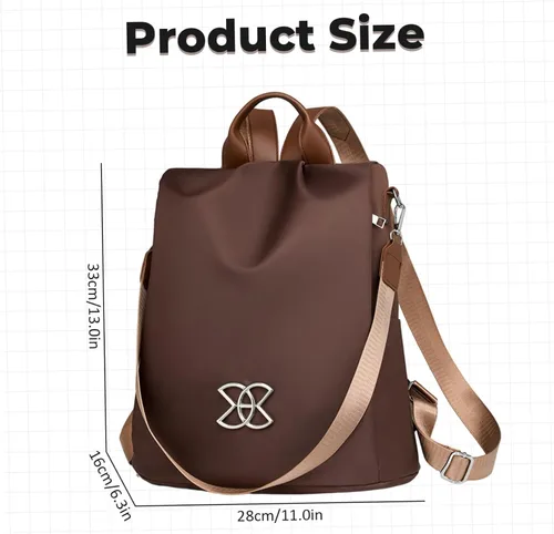 Vista 6 de Mochila para mujer, mochila antirrobo de gran capacidad, impermeable, bolsa de hombro para viajes y negocios