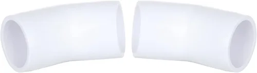 Vista 7 de DAJAVE Paquete de 30 accesorios de tubería de PVC de 1/2 pulgada y 45 grados, codo de PVC de ángulo recto de 2 vías, conectores de montaje