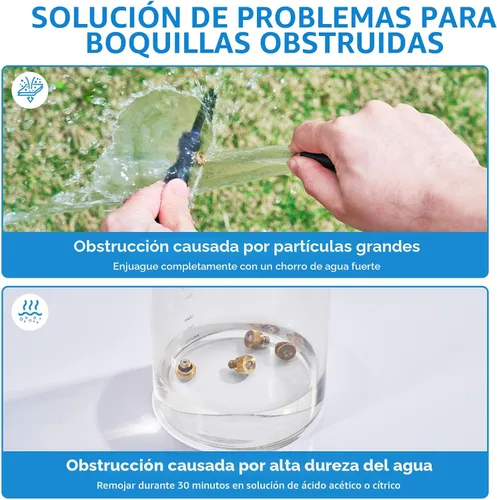 Vista 9 de HOMENOTE Sistema de Refrigeración por Nebulización, 26 PIES (8M) Línea de Nebulización + 7 Boquillas de Niebla de Latón + Adaptador de Latón (3/4")
