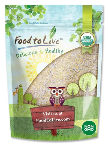 Vista 9 de Food to Live Harina de maíz orgánica a la antigua, gruesa, 12 onzas, sin OMG, grano entero, vegano, kosher, maíz molido amarillo a granel, ideal