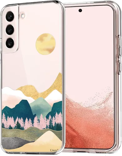 Vista 16 de Unov Funda para Galaxy S22, transparente con diseño, ajuste delgado, buen agarre, funda de teléfono en relieve, cubierta protectora a prueba de Gato