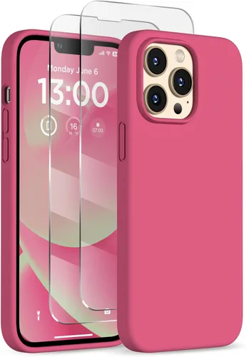 Vista 23 de Funda de silicona para iPhone 13 Pro, funda para teléfono, color Negro