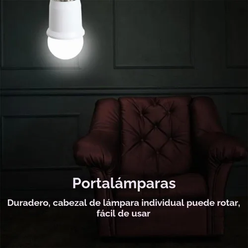 Vista 6 de Extensor de Enchufe E26 - Base Media Estándar, Adaptador de Enchufe de Extensión de 6.5 cm, Extensión de Enchufe de Bombilla, Adaptador de Soporte