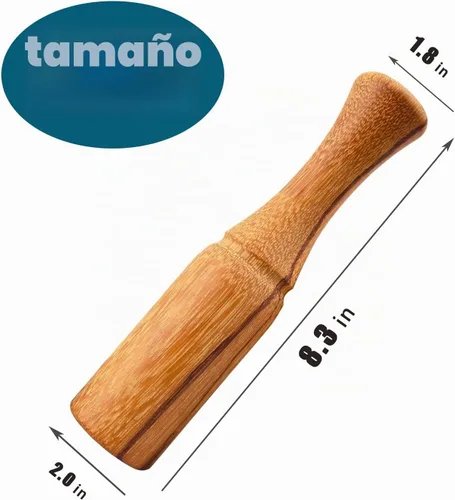 Vista 2 de Mazo de madera para tallar madera, mazo de madera de 10 onzas, mango ergonómico y cómodo que reduce la fatiga de la mano, la cabeza de madera