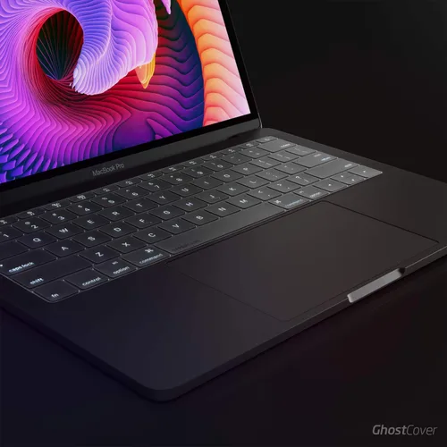 Vista 4 de UPPERCASE GhostCover® Protector de teclado ultra fino de alta calidad compatible con MacBook Pro 2020 2021 2022 Intel o M1/M2 de 13 pulgadas