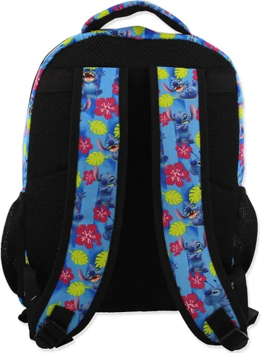 Vista 3 de Lilo and Stitch - Mochila escolar de 16 pulgadas para niño Azul Patchwork talla única Clásico