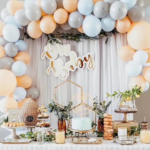 Vista 6 de Baby in Bloom - Decoración de pastel de madera para baby shower, perfecta para baby showers, fiestas de revelación de género para niños y niñas