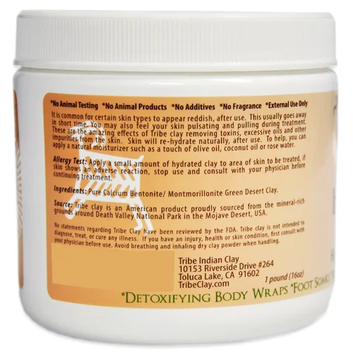 Vista 7 de Arcilla curativa india Bentonita de calcio 100% natural de origen del desierto Limpiador facial de poros profundos, desintoxica, purifica