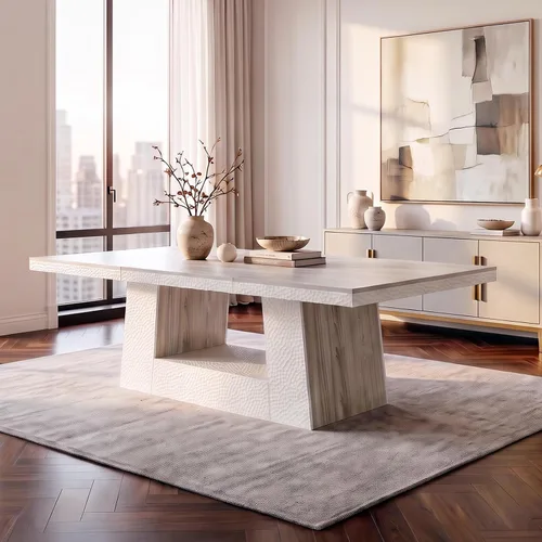 Vista 9 de SSLine Mesa de comedor extensible ovalada para 4 a 10 personas, mesa de cocina expandible de 63 a 94 pulgadas de largo con base de almacenamiento