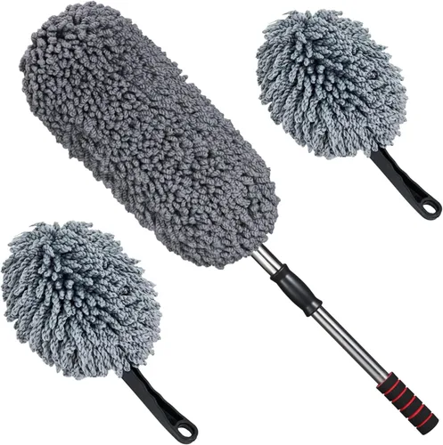 Vista 9 de IPELY Cepillo Plumero de Microfibra Súper Suave para Tablero de Coche para Limpieza de Coche Hogar Cocina Computadora Cepillo de Limpieza