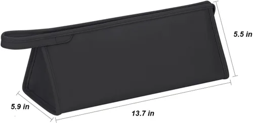 Vista 4 de Funda de viaje de piel sintética portátil para Dyson Airwrap Styler/Shark Airwrap, impermeable, antiarañazos, a prueba de polvo, a prueba de golpes